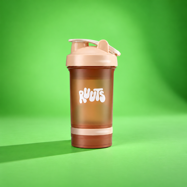 Shaker Antigrumos RUUTS — con compartimento para tu porción