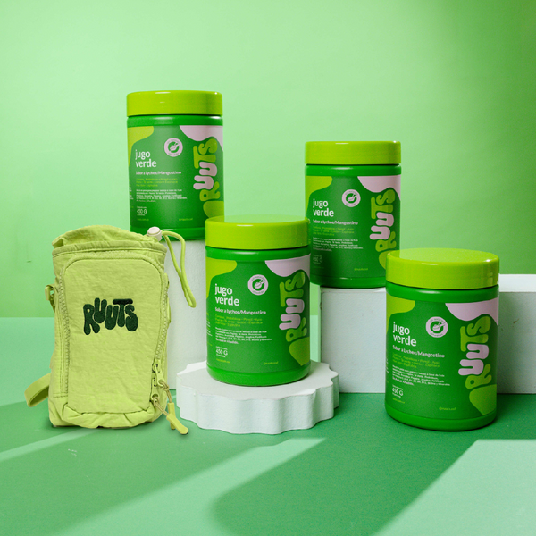 Combo 4 unidades Jugo verde en polvo RUUTS + Shakerbag regalo — 120 porciones