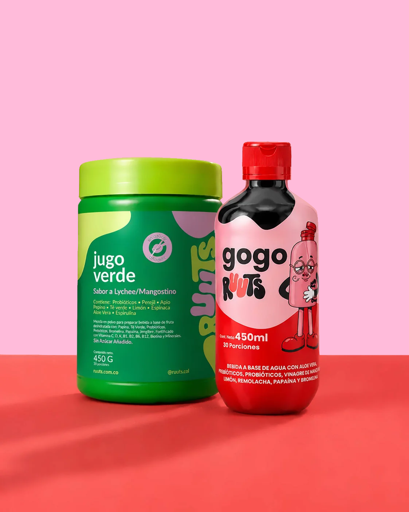 Combo 1 unidad Jugo verde polvo RUUTS + 1 unidad GOGO RUUTS - 30 porciones