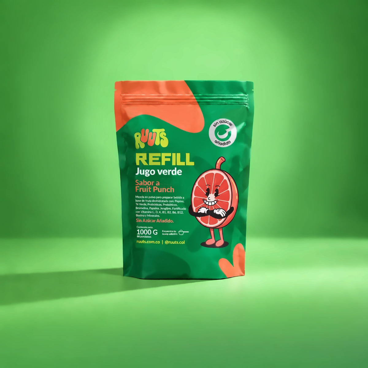 Refill Jugo verde en polvo RUUTS 1 kg — 66 porciones