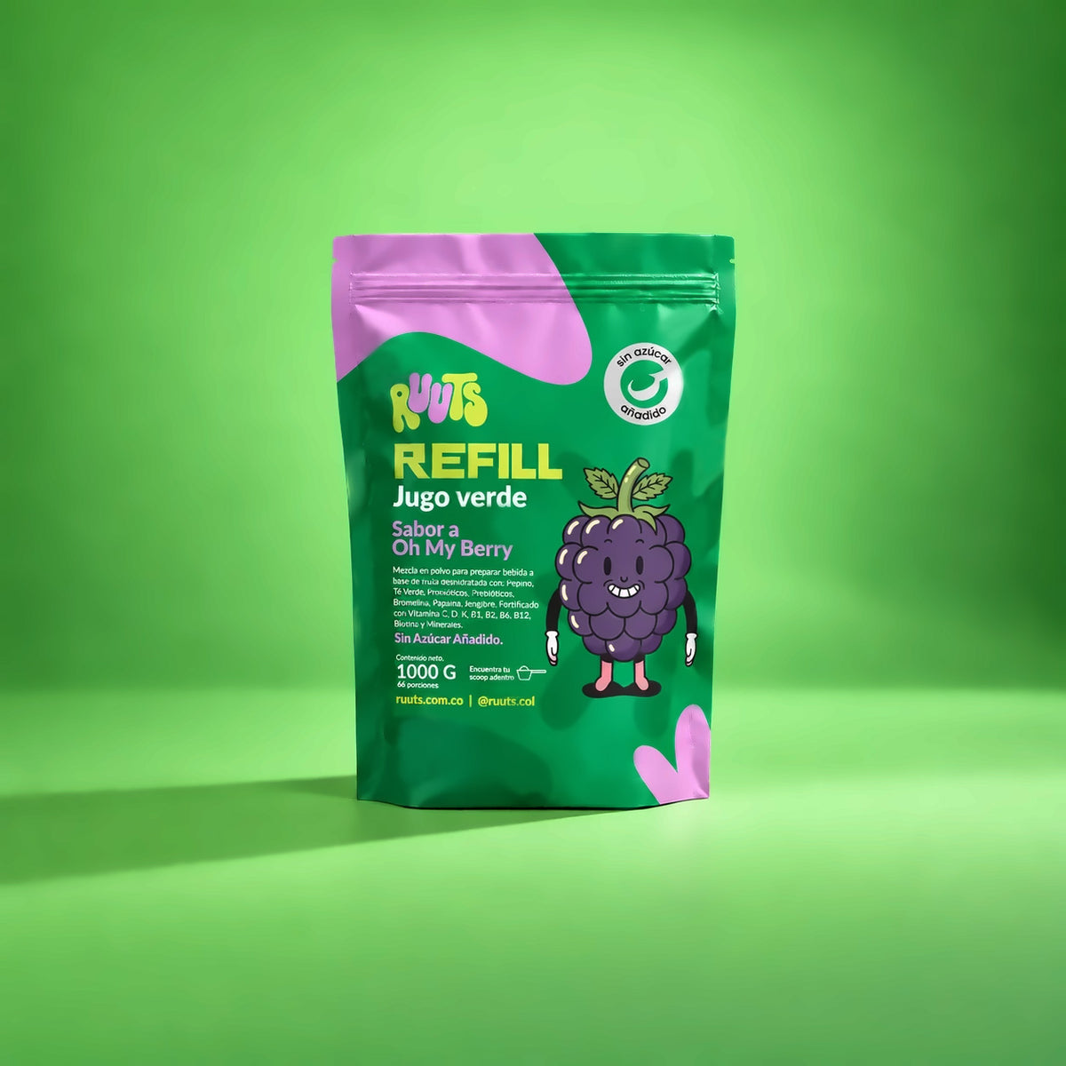 Refill Jugo verde en polvo RUUTS 1 kg — 66 porciones
