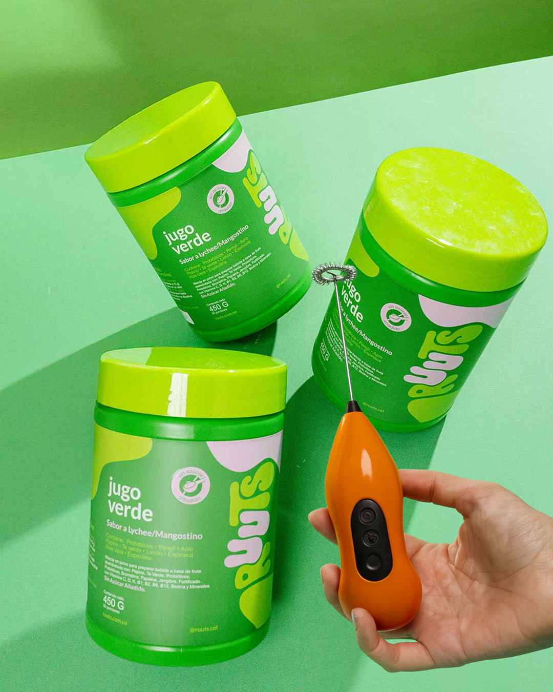 Combo 3 RUUTS Jugo verde en polvo + Batidora Regalo
