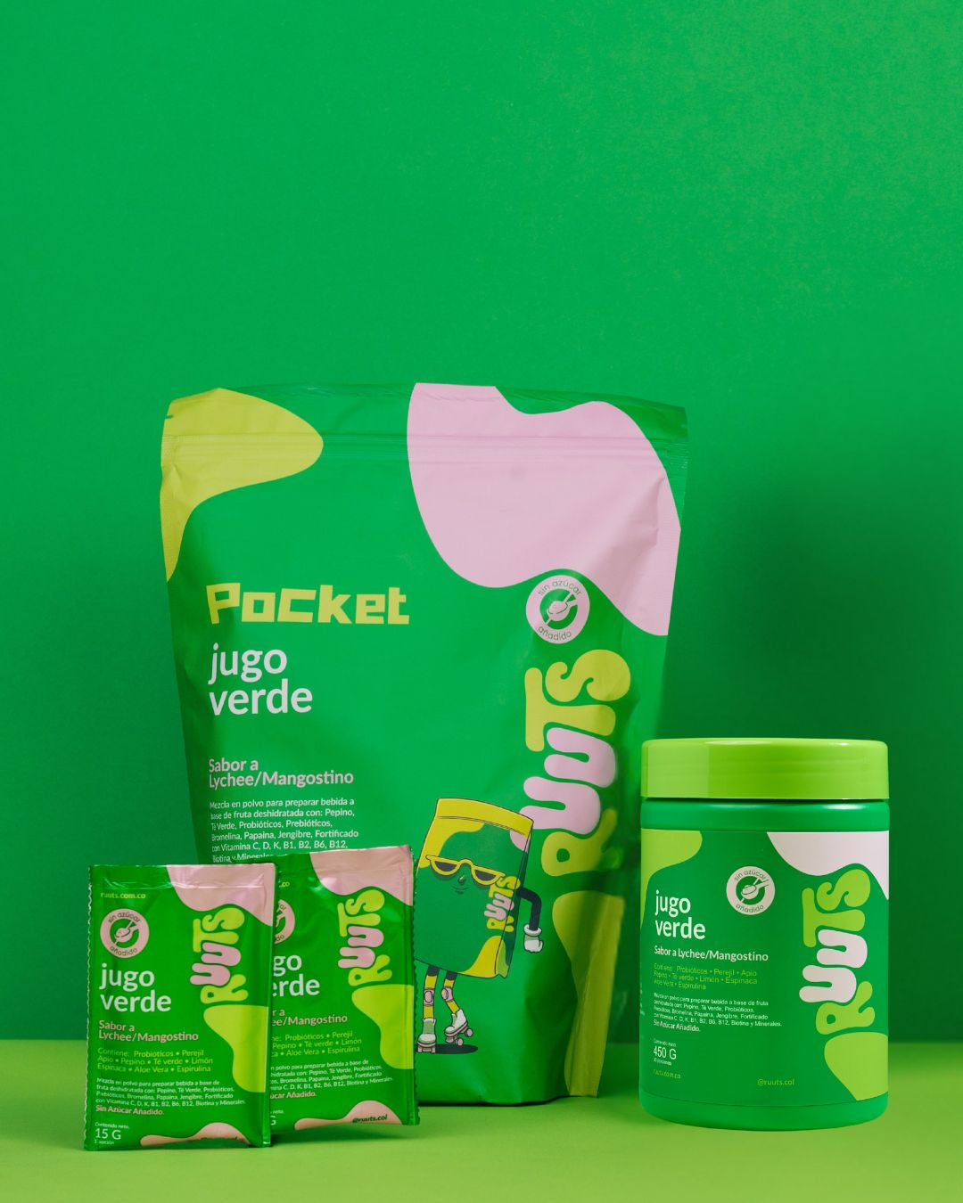 Combo RUUTS + Pocket Jugo verde en polvo