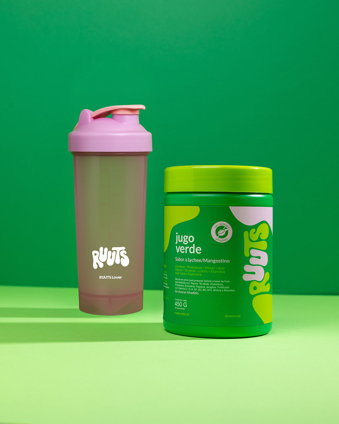 Combo RUUTS Jugo Verde en Polvo + Shaker